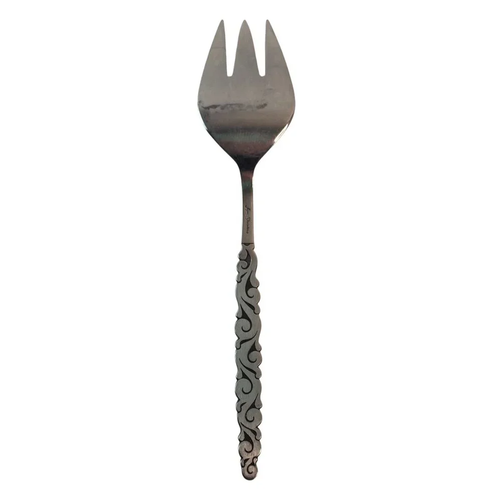 International Lyon Florentine Scroll Stainless Steel Serving Utensils 6 Pcs Spoo